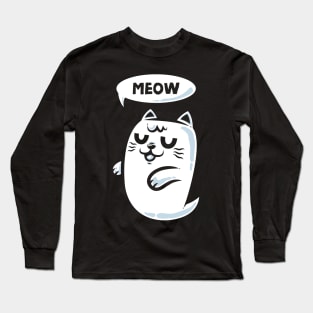 Cat Ghost Long Sleeve T-Shirt